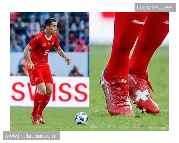 穿红色足球鞋的球星们展现速度与力量的精彩瞬间